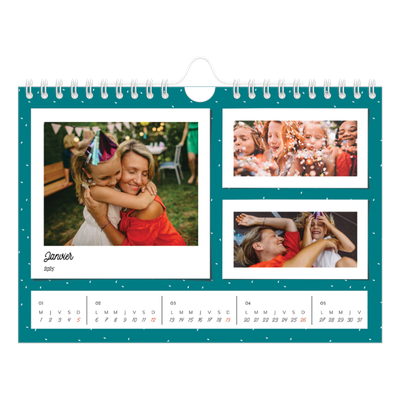 Calendrier photo A5 — Cliché rétro pop [Janvier]