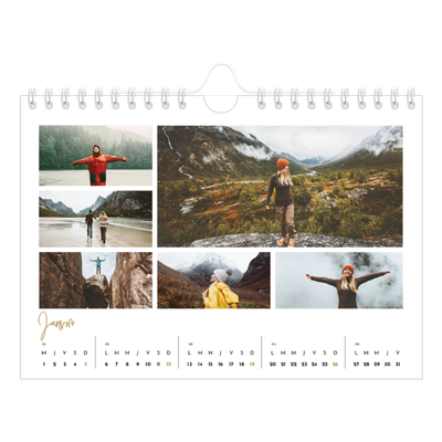 Calendrier photo A5 — Manuscrit [Janvier]